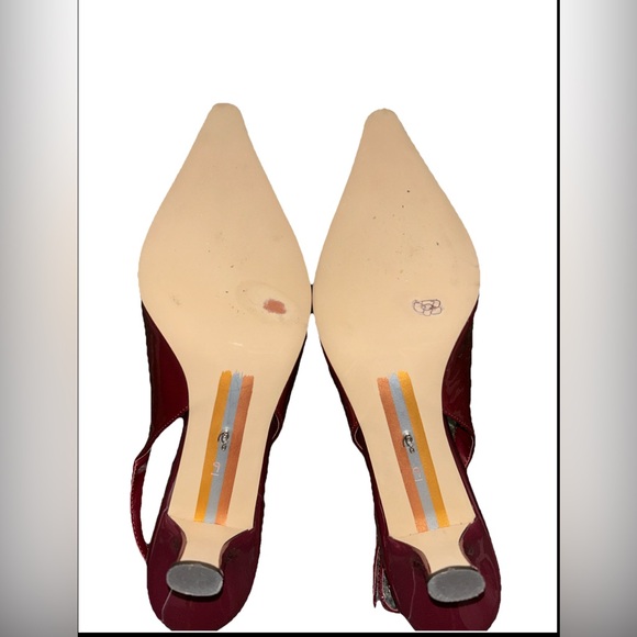 Sam Edelman French Merlot Patent Leather Bianka Slingback Pumps Size 9 - Picture 12 of 13